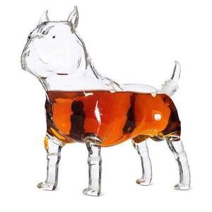 Pug Bulldog Animal Whiskey and Wine Decanter