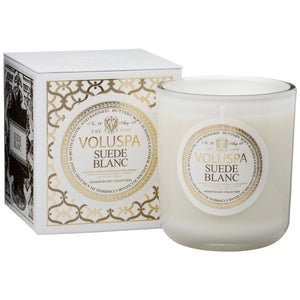 Voluspa Suede Blanc Maison Candle